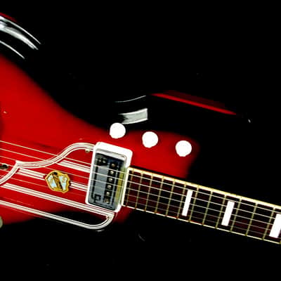 National Westwood 75 1964 Red Burst. "MAP GUITAR" by VALCO. Rare. Beautiful. image 3
