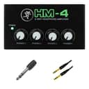 Mackie HM-4 4-Channel Headphone Amplifier with 4x 1/4" Stereo Plug to 3.5mm Jack Adapter, 1/4" Stereo Plug Audio Cable, StreamEye Polishing Cloth & 4x Cable Ties