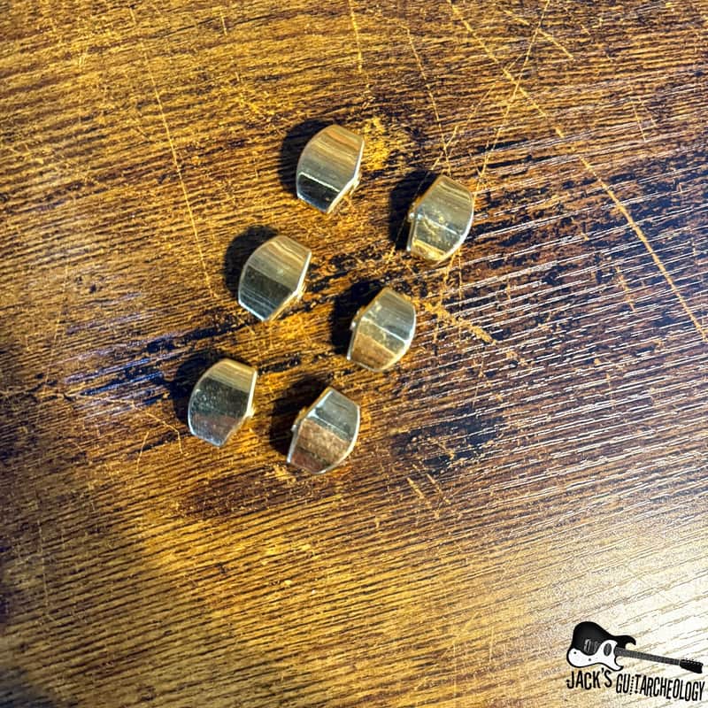 Metal Tuner Buttons- Set of 6 *USED* (2000s - Gold) image 1