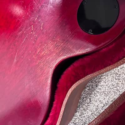2019 Gibson Les Paul Traditonal Pro V Relic Satin Wine Red image 4