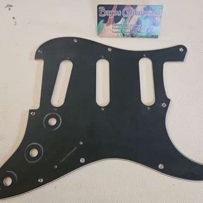 Fender Stratocaster Aged Relic 3 ply Pickguard Black image 1