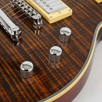 Swing MLP-100 Single Cutaway Electric Guitar Tiger Eye Flame Maple Top HH Bild 6