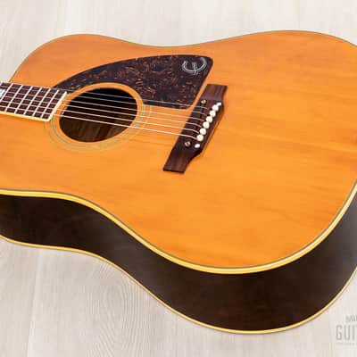 1968 Epiphone Frontier FT-110N Vintage Dreadnought Acoustic Guitar, Gibson-Made Kalamazoo w/ Case image 11