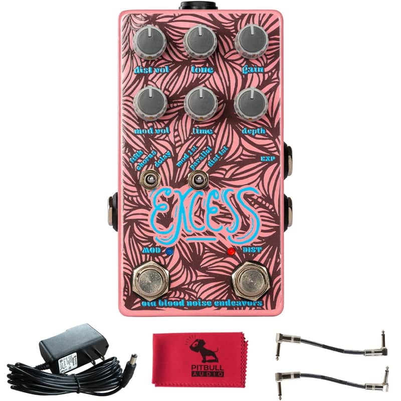 Old Blood Noise Endeavors Excess V2 Pedal w/ Power Supply, Patch Cables & Cloth image 1
