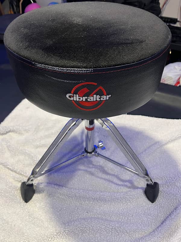 Gibraltar 9608SFT 9600 Series Softy Drum Throne with 5" Top 2010s - Black/Chrome image 1