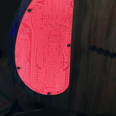 Forbidden Engravings Kiesel Cavity Cover Backplate - Giger FLOURESCENT RED Edition image 3