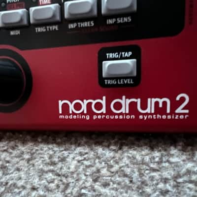 Nord Drum 2 6-Channel Modeling Percussion Synthesizer with Pad Controller 2014 - 2016 - Red with Black Pads image 3