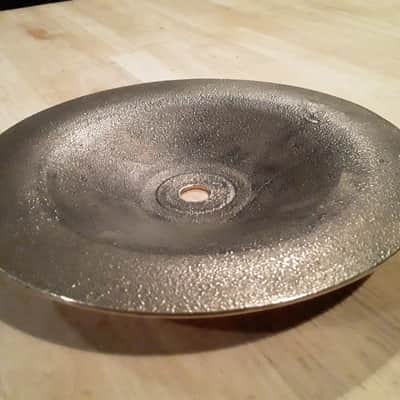 (Very Rare) Vintage Ufip Flat Edge Ice Bell Cymbal with Natural Patina - Very Well Made image 4
