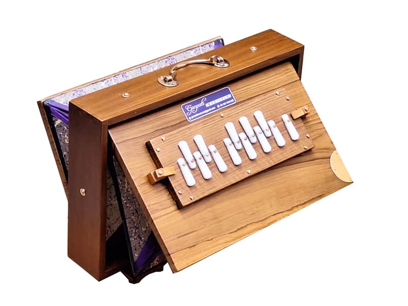 SHRUTI BOX~SIZE (15" X 10" X 3")~TEAK WOOD~13 NOTES~440 Hz~CHANT~MANTRA~SHRUTI~WITH BAG image 1