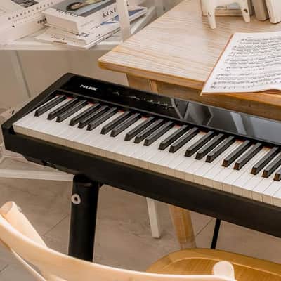 NuX NPK-10 88-Key Portable Digital Piano with Triple Sensor Hammer and Bluetooth, Black image 4