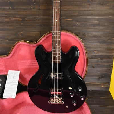 Gibson ES-335 Memphis Bass 4 string 2013 Black Hollow Body w Hard Case / COA image 4