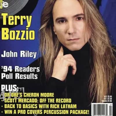 Terry Bozzio Signed 1980s Large Vinyl Promo Banner image 3