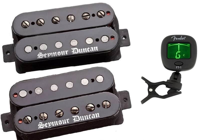 Seymour Duncan Black Winter Trembucker Bridge & Neck Humbucker  Set In Black  (FENDER GUITAR TUNER) image 1