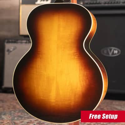 Gibson J-185 Original Acoustic/Electric Guitar - Vintage Sunburst with Hardshell Case image 2