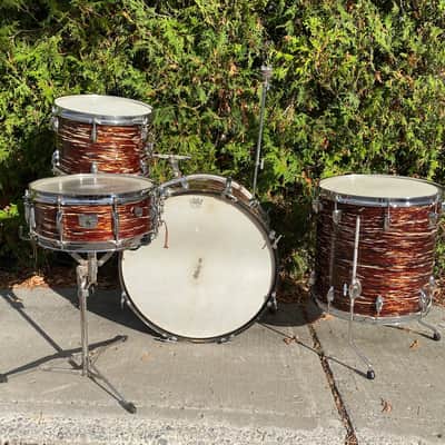 Yamaha D22 1960s Vintage 4pc Kit with Snare Brown Willow 22 16 13 14x5 SD Drum Set Made In Japan image 3