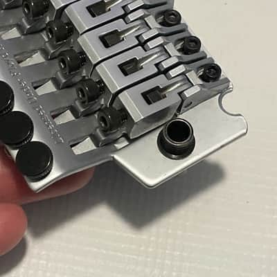 2000's Jackson Dinky Guitars JT-580LP Takeuchi Brushed Chrome Licensed Floyd Rose Tremolo Guitar Bridge image 11