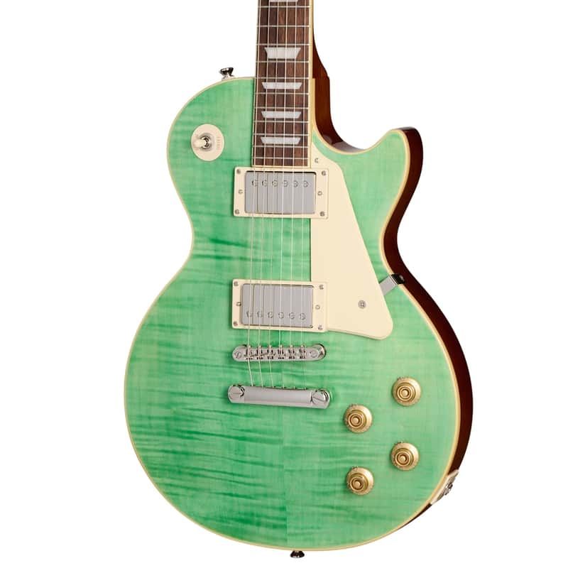Epiphone Les Paul Standard 50s Figured Top Guitar w/Premium Gig Bag - Seafoam Green image 1