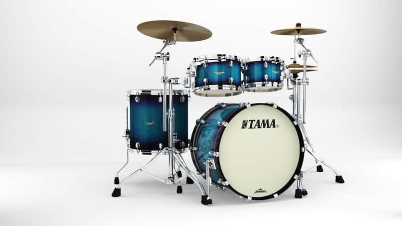 Tama MA42TZS-MEB Starclassic Maple Lacquer Shell Kit 4 pcs - Molten Electric Blue Burst/Chrome HW image 1