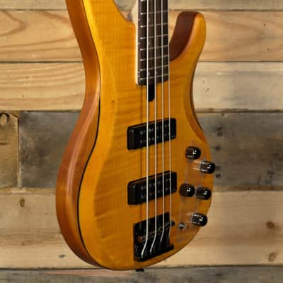 YamahaTRBX604FM Electric Bass Guitar Matte Amber image 2