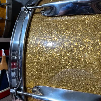 WFL Zephyr Lug Snare Drum In Gold Sparkle image 12