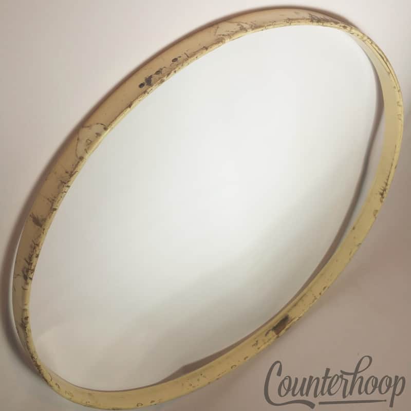 *Gretsch 27 1/4" Bass Drum Hoop/Rim 3-Ply Maple White Paint Vintage 10s Brooklyn image 1