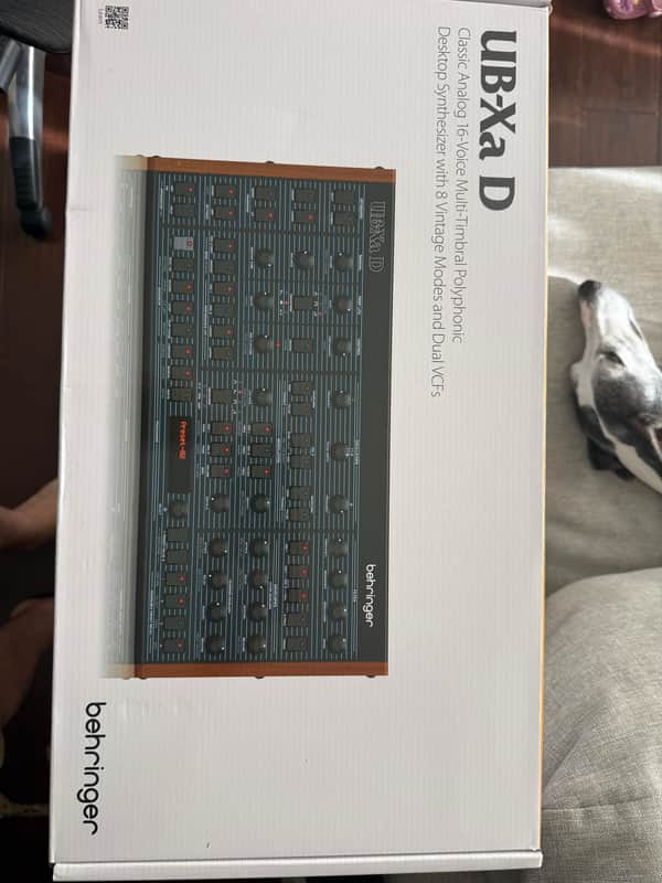 Behringer UB-Xa D 16-Voice Desktop Synthesizer 2024 - Present - Blue with Wood Sides image 1