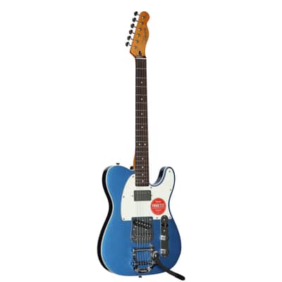 Squier Classic Vibe Custom Telecaster SH Electric Guitar with Bigsby, Big Lake Placid Blue image 2