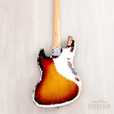 1969 Fender Jazz Bass Sunburst Faux Burst Vintage Bass w/ Case image 3
