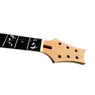 24 Fret Electric Guitar Neck 25.5" Mahogany Rosewood Vine Inlay Unfinished Bolt-On image 4