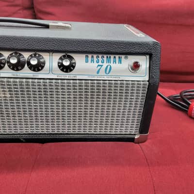 Fender Bassman 70 2-Channel 70-Watt Guitar Amp Head 1979 - Silverface image 5