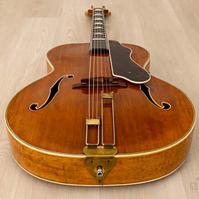 1941 Epiphone DeLuxe Pre-War Vintage Archtop Acoustic Guitar Blonde w/ Case image 12