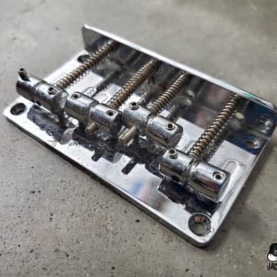 Teisco / Silvertone / Univox / Matsumoku MIJ Lawsuit-Era Bass Bridge (70s/80s, Chrome) image 9