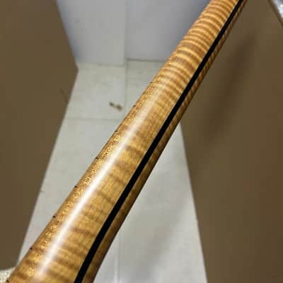 AAA 4 string 21 Frets Roasted Flame Maple BASS guitar neck Maple Inlay Nut:38mm image 5