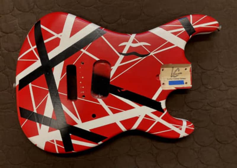 LOCKE CUSTOMS - KRAMER "ORLANDO HARD ROCK CAFE STRIPES"  FLOYD ROSE BODY FRANKENSTRAT EVH 5150 image 1