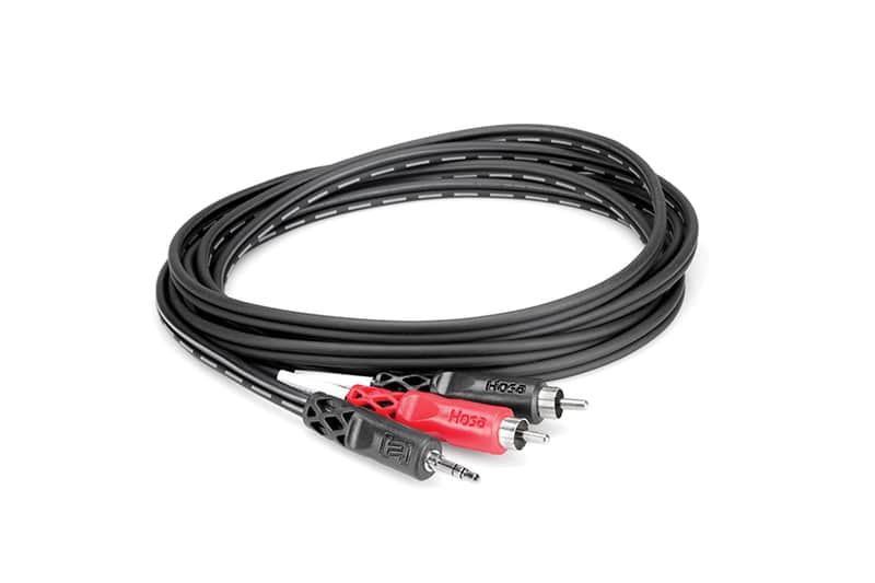 Hosa CMR-206 3.5mm (1/8") TRS to Dual RCA Cable - 6ft image 1