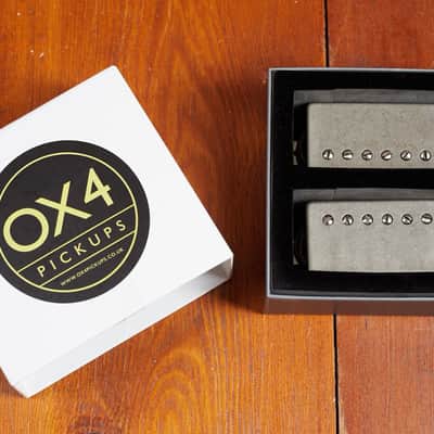 OX4 Pickups Beano Humbucker Set (Aged Nickel Covers with Aged Cream Bobbins) image 2