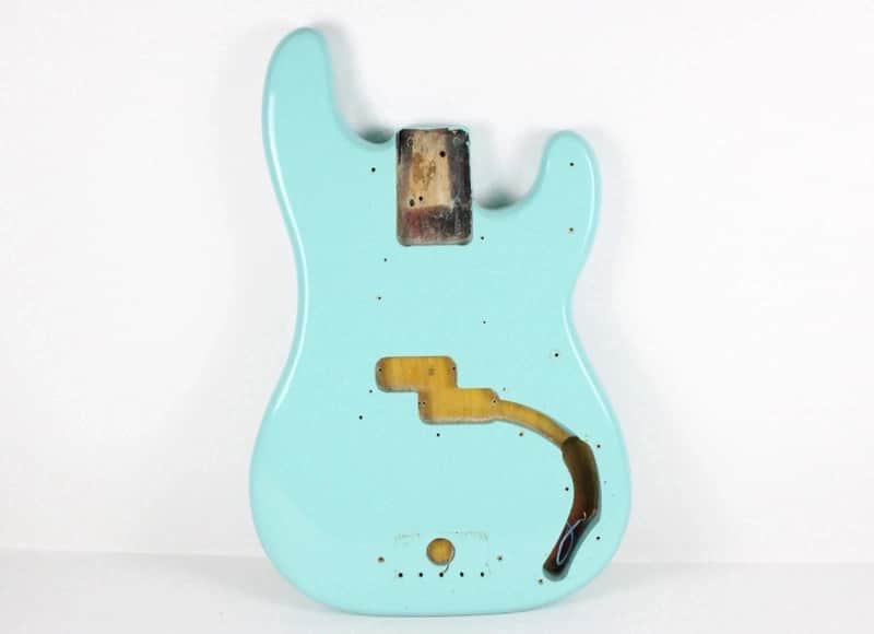 1976 Fender Precision Bass BODY Seafoam Green/Blue ~PRO Re-Fin~ Early-CBS USA 1970s image 1