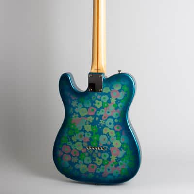 Fender Blue Floral Telecaster Solid Body Electric Guitar (2001), ser. #P077150, black tolex hard shell case. image 2