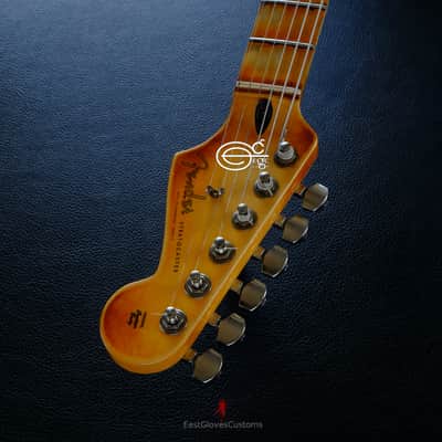 Fender Stratocaster Special Edition HSS Pelham Blue/Sunburst Heavy Aged Relic by East Gloves Customs image 23