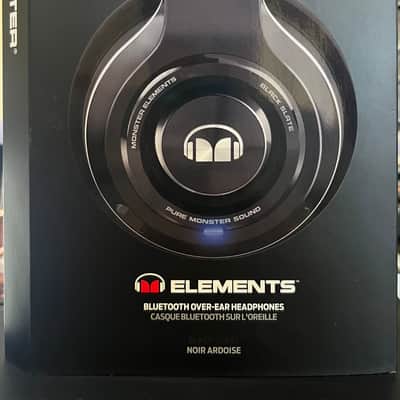 New Monster Elements Over Ear Headphones Wireless/Wired Black Slate image 6