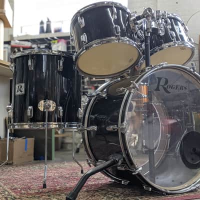 Rogers Big R 4-Piece Black Drum Set image 2