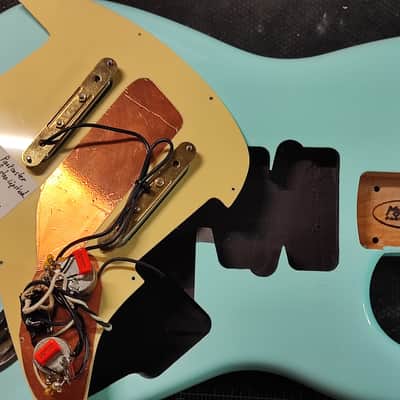 MyDream Partcaster Custom Built - Stratelectro Sonic Blue Lipstick image 10