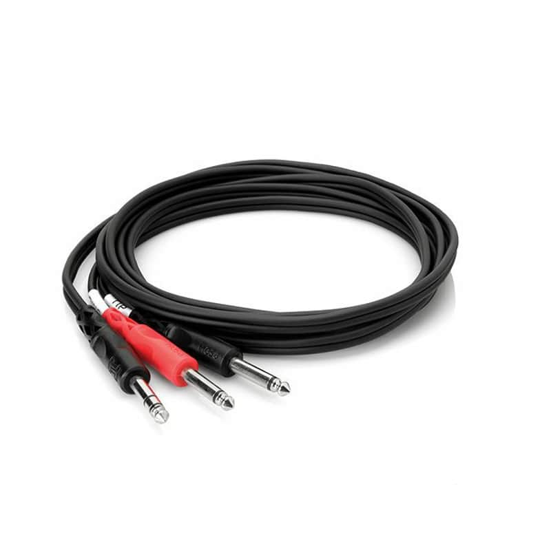 Hosa STP202 Dual 1/4" TS Jack to 1/4" TRS Jack Insert Cable (2...