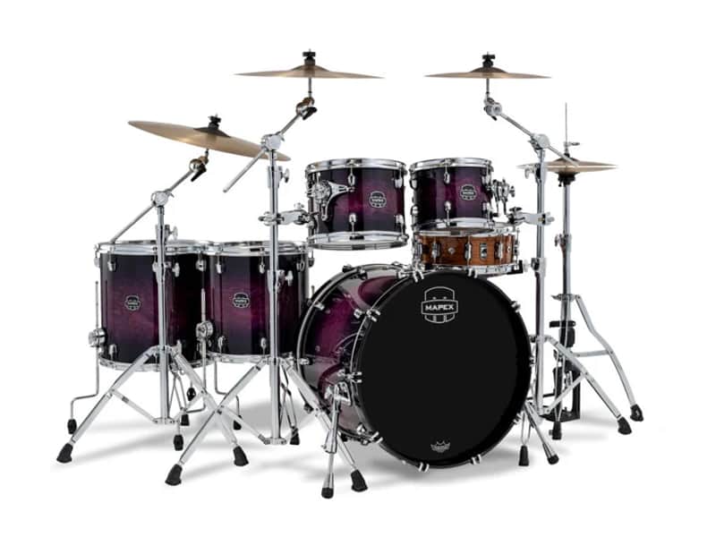 ~NEW~ Mapex SR628XUZXP Saturn VI Studioease 5-Piece 10/12/14/16/22 Drum Kit Set in Royal Purple Burst Gloss Lacquer image 1
