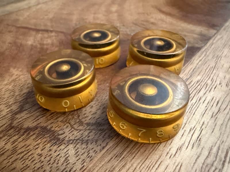 1950s Vintage Gibson Les Paul Standard & Junior Speed Knobs Authentic Vintage Part Circa 1953-1955 / Gold image 1