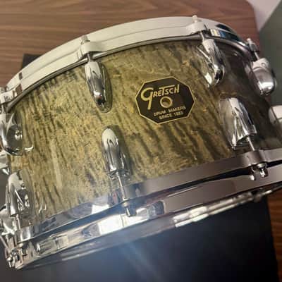 Gretsch USA Custom 6.5x14 20 Lug Snare 2012 - Jade Green Lacquer over Curly Maple