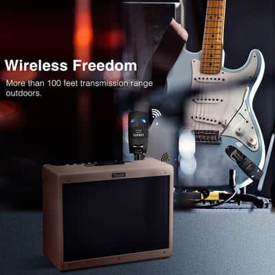 LEKATO WS-80 2.4GHz 4 Channels Wireless Transmitter Receiver System Rechargeable for Guitar Bass image 4
