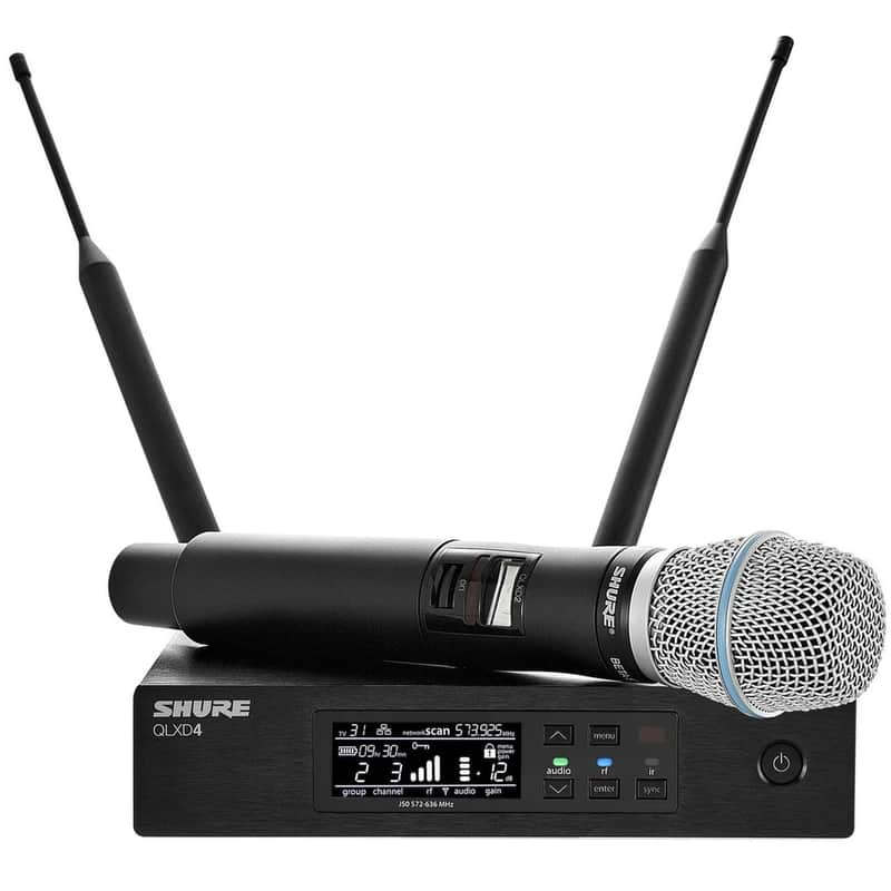 Shure QLXD24/B87A Handheld Microphone Wireless System, J50 572-636 MHz image 1