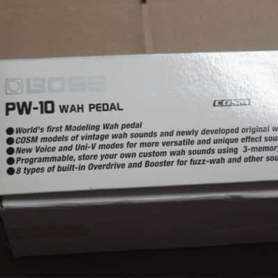 used (less than light average wear) Boss EMPTY Box for PW-10 V-Wah (NO pedal, NO Owner's Manual, NO Oother paperwork) 2000s (specifically July 2004) - LID: thin stiff paper material / GRAPHICS: gray, white & black / Bottom Part: cardboard (mostly white) image 8