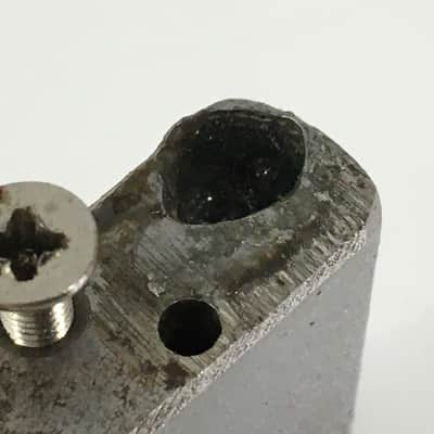 Rare Fender Japan LEFTY Strat Trem Block 1987 Aged Chrome Steel Parts Repair No Threads image 4